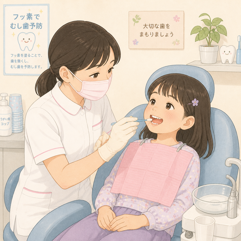 フッ素塗布で強い歯を