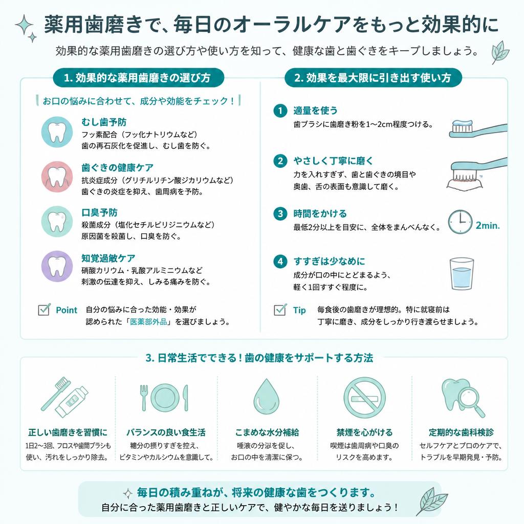 薬用歯磨きで日常のケアを