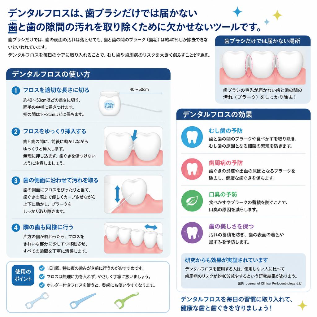 口臭対策を考えるならデンタルフロス！歯列矯正中も安心して使える方法